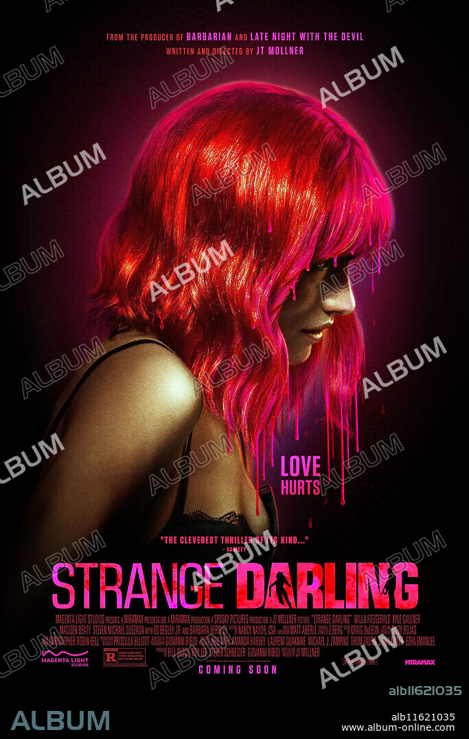 Poster de STRANGE DARLING, 2023, dirigida por J. T. MOLLNER. Copyright Miramax / No Remake Pictures.