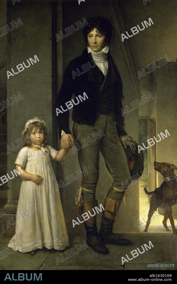 FRANÇOIS PASCAL SIMON. Portrait of Jean-Baptiste Isabey and his Daughter   1795   Francois Pascal Simon Gerard (1770-1837/French)   Musee du Louvre, Paris.