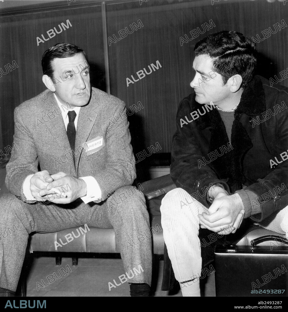 Lino Ventura and Jacques Demy april 10, 1967.