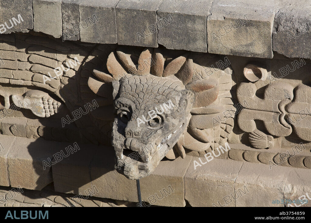 Temple of the Feathered Serpent (Quetzacoatl), Teotihuacan Archaeological Zone, UNESCO World Heritage Site, State of Mexico, Mexico, North America.