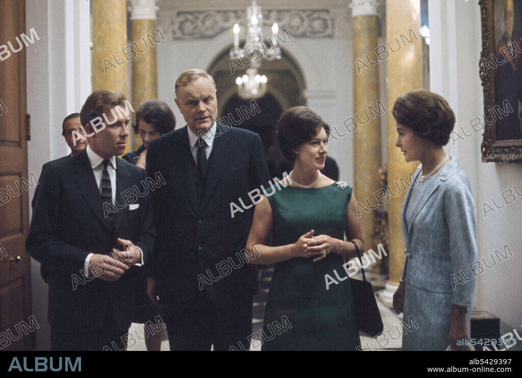 Princess Margaret and Antony Armstrong-Jones, 1st Earl of Snowdon, attending Reception at British Embassy, Washington, D.C., USA, Bernard Gotfryd, November 16, 1965.