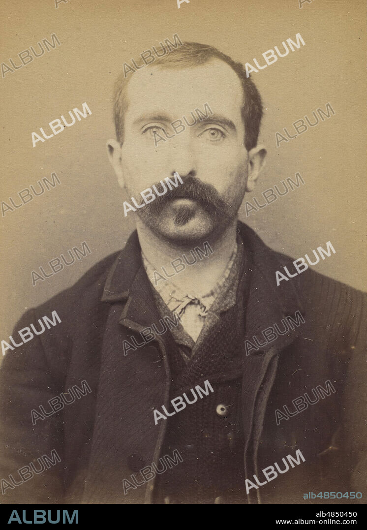 ALPHONSE BERTILLON. Hannedouche. François. 31 ans, né à Lilleris (Pas de Calais). Peintre en bâtiments. Anarchiste. 1/1/93. , 1893.