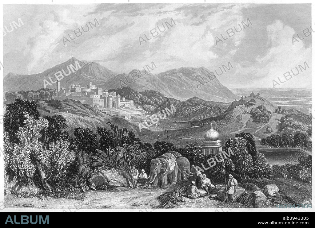 The fortress of Nahan in the dominion of Oude, India, c1860. The Indian Rebellion of 1857 began in the town of Meerut and soon erupted into other mutinies and civilian rebellions across many regions of Company-ruled north-central India. The rebellion posed a considerable threat to British power in that region and it was contained only with the fall of Gwalior on 20 June 1858. The rebellion is also often known as the Indian Mutiny, the Sepoy Mutiny, the Great Rebellion, the Revolt of 1857 and occasionally, in India, as the First War of Independence. From The History of the Indian Mutiny, volume VII, by Charles Ball, published by The London Printing & Publishing Company (c1860).