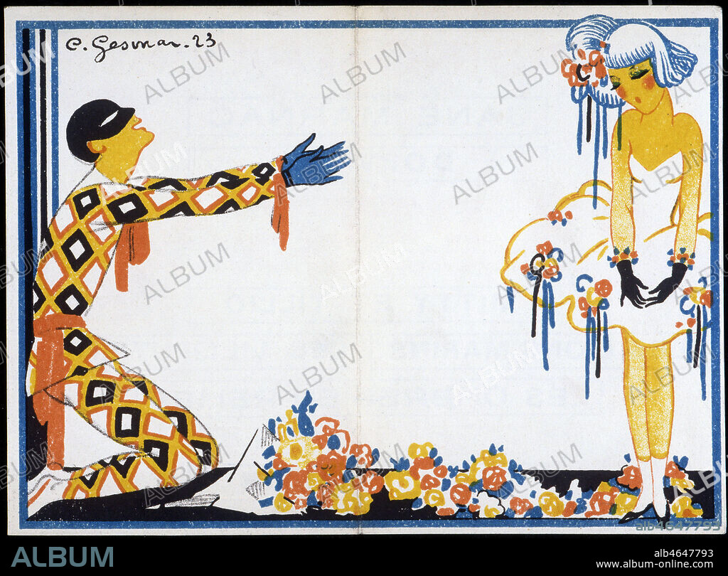 'On dit ca' : revue du Casino de Paris. Affichette illustree par GESMAR en 1923. Credit : Collection IM/KHARBINE-TAPABOR.