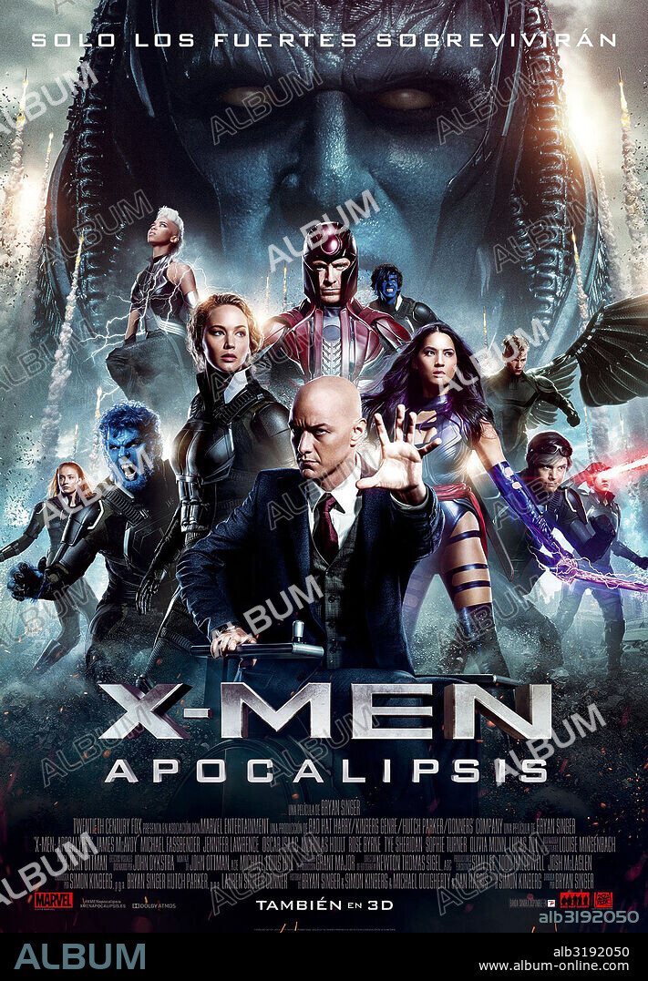 Plakat zu X-MEN: APOCALYPSE, 2016, unter der Regie von BRYAN SINGER. Copyright TWENTIETH CENTURY FOX/MARVEL ENTER/TSG ENTER/BAD HAT HARRY P.