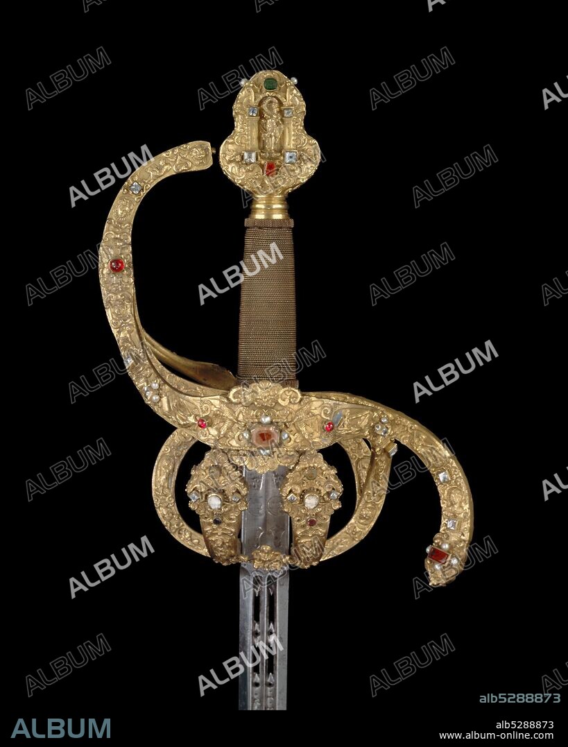 JUAN MARTINEZ and ISRAEL SCHUECH. Rapier of Prince-Elector Christian II of Saxony (1583-1611), hilt, German, Dresden; blade, Spanish, Toledo, dated 1606.