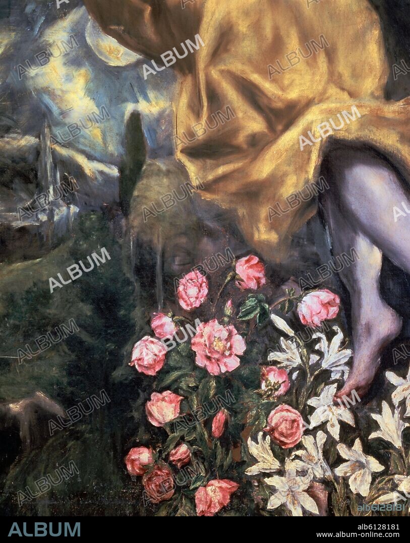 EL GRECO. 'The Assumption of the Virgin Mary' (detail), 1607-1613, Oil on canvas.