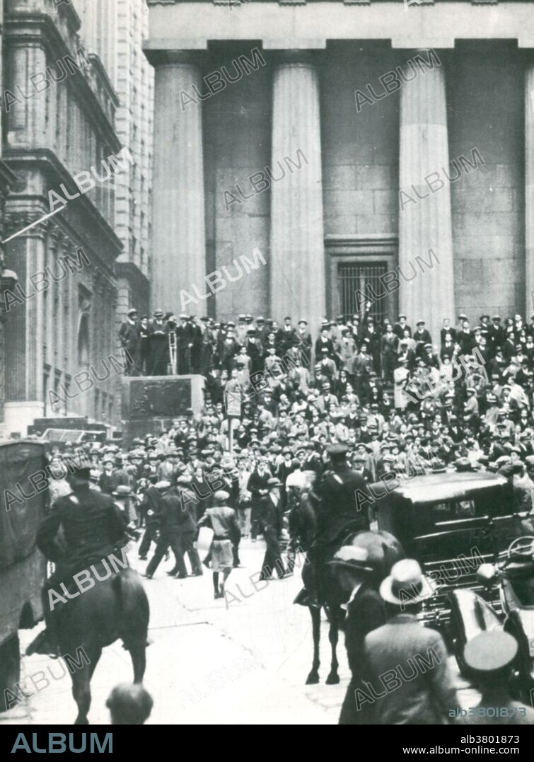 The Wall Street Crash of 1929 was the most devastating stock market crash in the history of the United States, taking into consideration the full extent and duration of its fallout. The crash signaled the beginning of the 12-year Great Depression that affected all Western industrialized countries and that did not end in the United States until the onset of American mobilization for World War II at the end of 1941. On October 24 (Black Thursday), the market lost 11% of its value at the opening bell on very heavy trading. Several leading Wall Street bankers met to find a solution to the panic and chaos on the trading floor.[8] The meeting included Thomas W. Lamont, acting head of Morgan Bank; Albert Wiggin, head of the Chase National Bank; and Charles E. Mitchell, president of the National City Bank of New York. They chose Richard Whitney, vice president of the Exchange, to act on their behalf. With the bankers' financial resources behind him, Whitney placed a bid to purchase a large block of shares in U.S. Steel at a price well above the current market. As traders watched, Whitney then placed similar bids on other "blue chip" stocks. This tactic was similar to one that ended the Panic of 1907. It succeeded in halting the slide. The Dow Jones Industrial Average recovered, closing with it down only 6.38 points for the day; however, unlike 1907, the respite was only temporary.