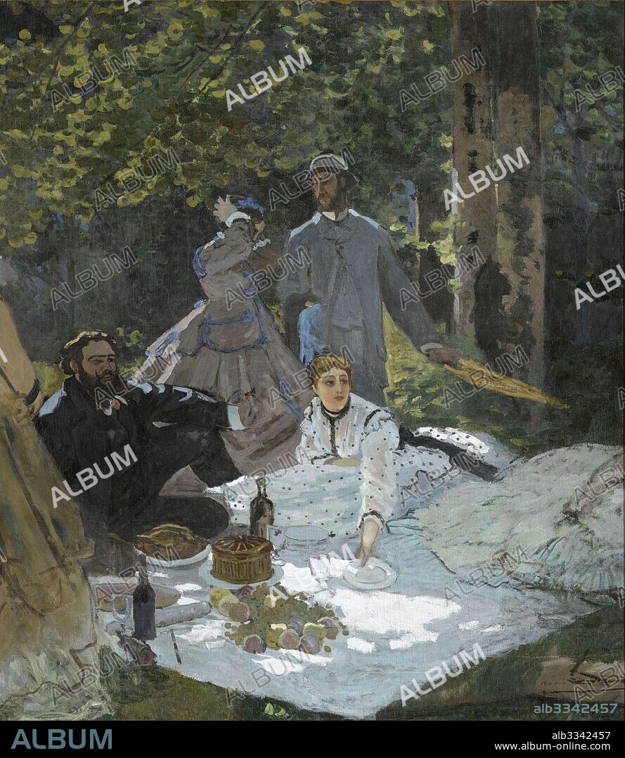 CLAUDE MONET. Luncheon on the Grass (Le déjeuner sur l'herbe).