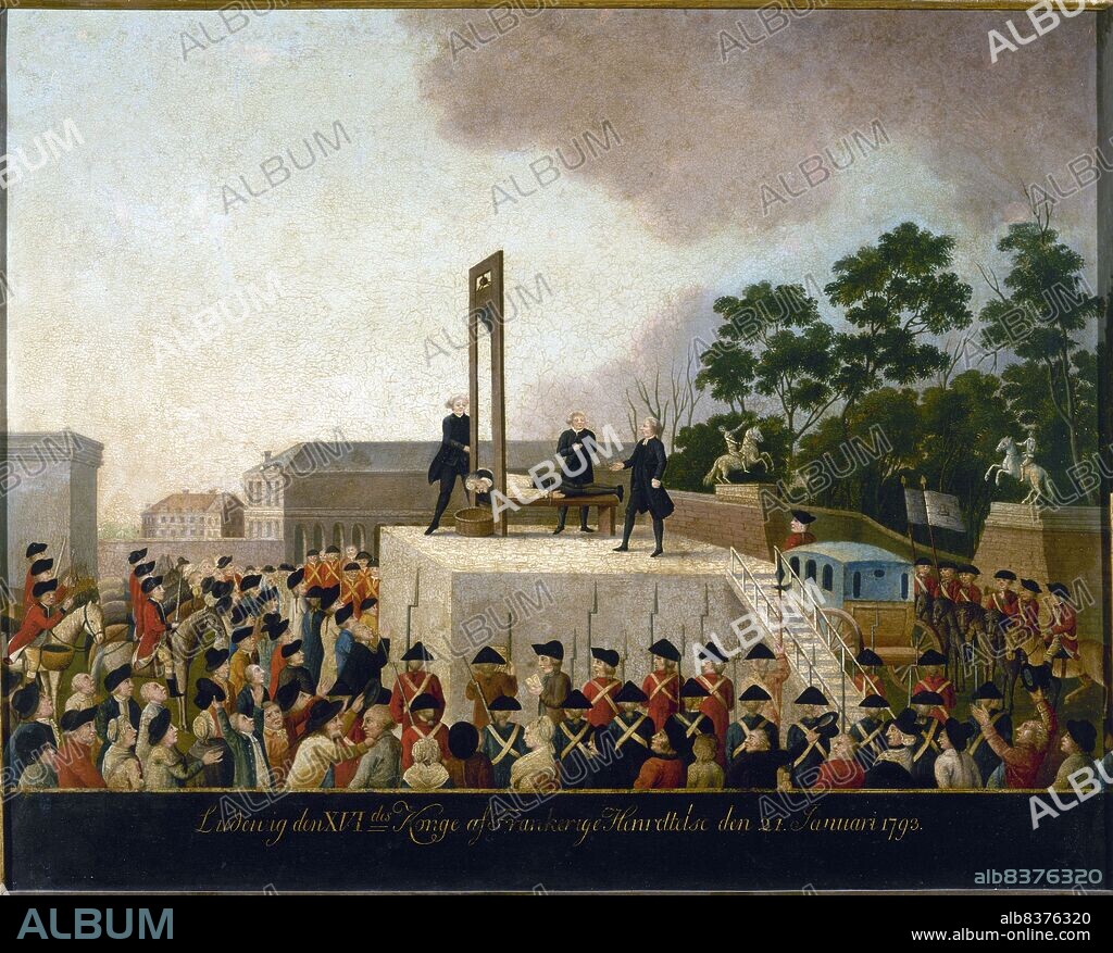 Execution of Louis XVI, January 21, 1793, between 1793 and 1798.