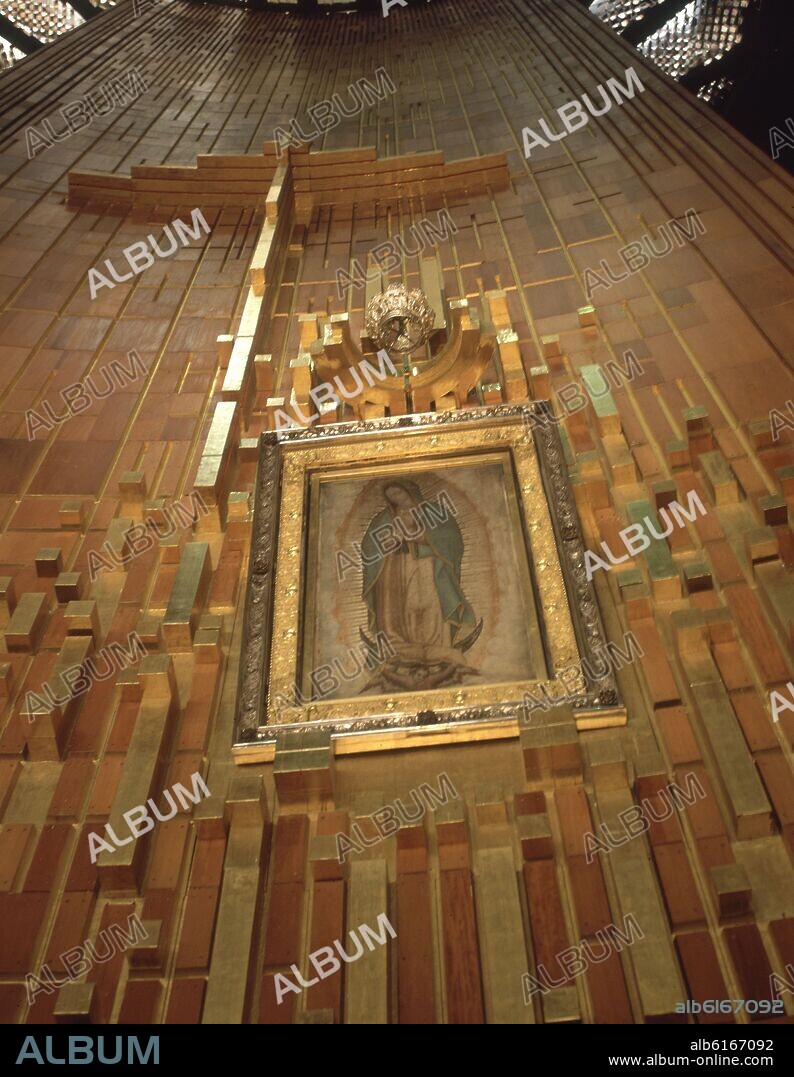 JUAN DIEGO. CUADRO DE LA VIRGEN DE GUADALUPE SE CREE QUE FUE PINTADO POR UN INDIO LLAMADO MARCOS CIPAC DE AQUINO HACIA EL AÑO 1550.