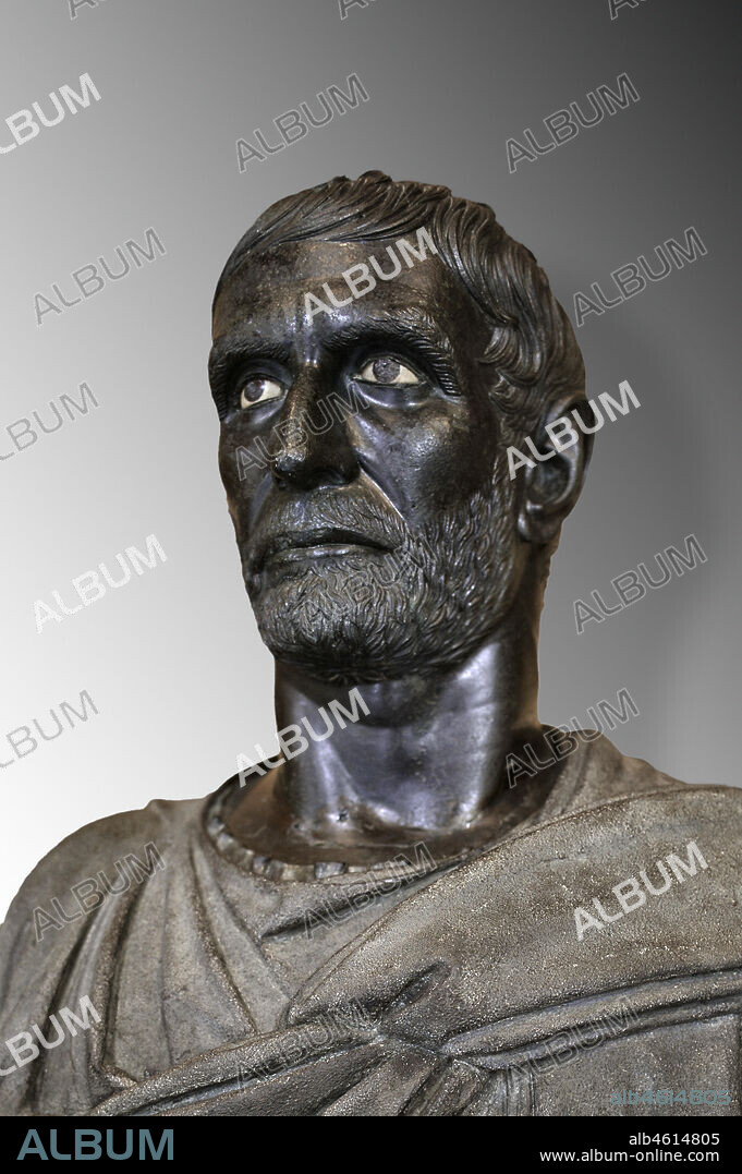 Rome, Capitoline Museums: the Capitoline Brutus, bronze statue, IV - III century BC.