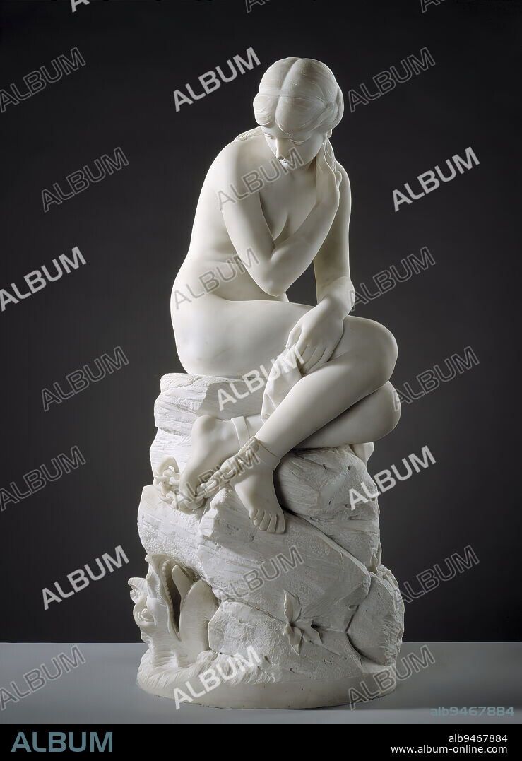 Johannes Takanen, 8.12.1849, Ala-Urpala, Virolahti, 30.9.1885, Rome, Italy, Andromeda, 1878 - 1882, 84 × 38 × 35.5 cm, marble.