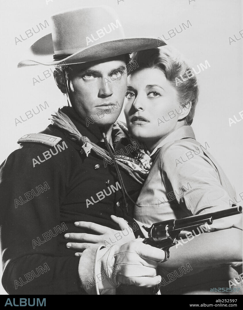 CONSTANCE TOWERS and JEFFREY HUNTER in SERGEANT RUTLEDGE, 1960, directed by JOHN FORD. Copyright WARNER BROTHERS.