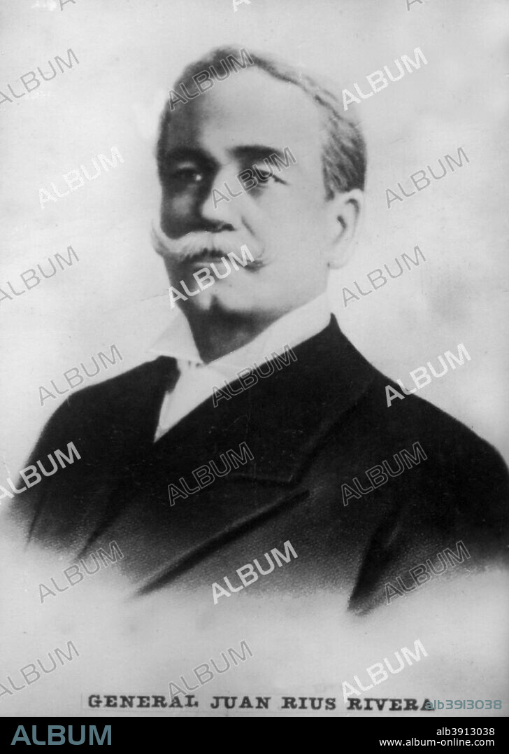 General Juan Rius Rivera. Born in Puerto Rico in 1843; came to Cuba in 1870; he joined the revolution and fought until 1878. He returned with an expedition in September 1896 and was in  charge of the forces of Pinar del Río. In March 1897 he was wounded and taken prisoner. He worked at the  Treasury department in 1905 and died in 1924. Cigar card from the History of Cuba, Geografico Universal, Propaganda de los Cigarros Susini y La Corona, Tabacalera Cubana.