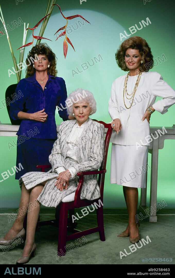 STEPHANIE BEACHAM, KATHARINE ROSS and BARBARA STANWYCK. BARBARA STANWYCK, KATHERINE ROSS and STEPHANIE BEACHAM in THE COLBYS, 1985, directed by CURTIS HARRINGTON, DON MEDFORD and ROBERT SCHEERER.