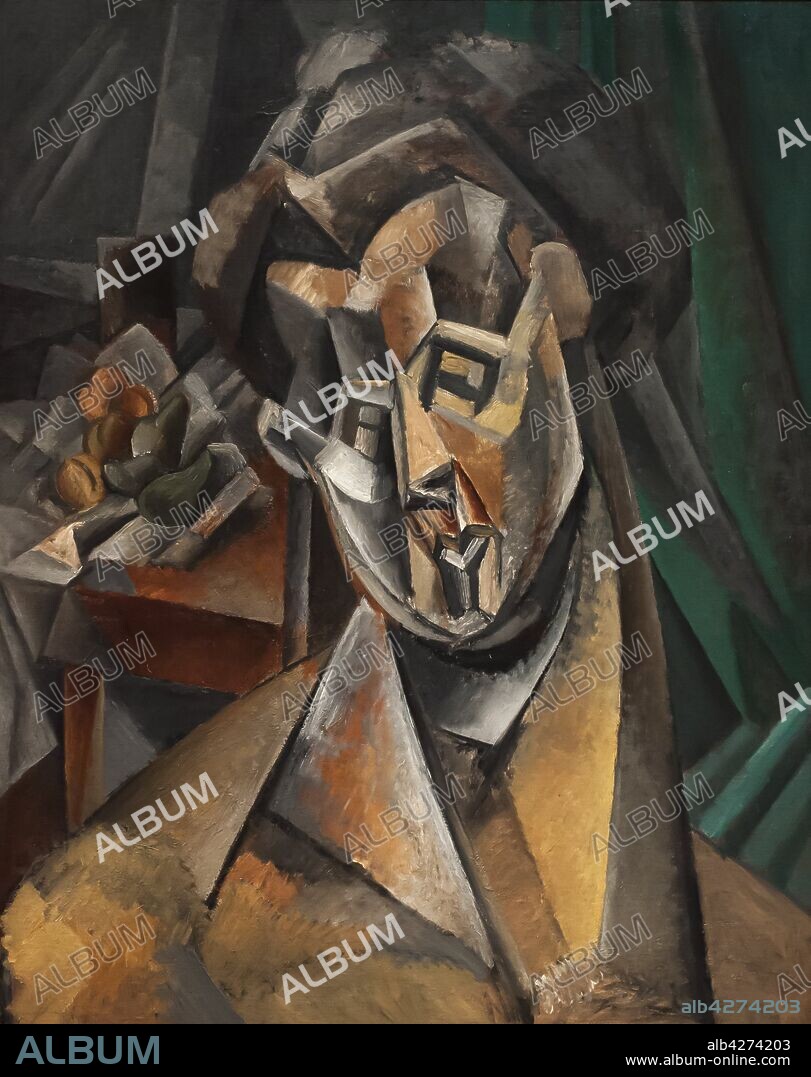 Pablo Picasso / 'Mujer con peras', 1909, Óleo sobre lienzo, 92 x 73,1 cm.