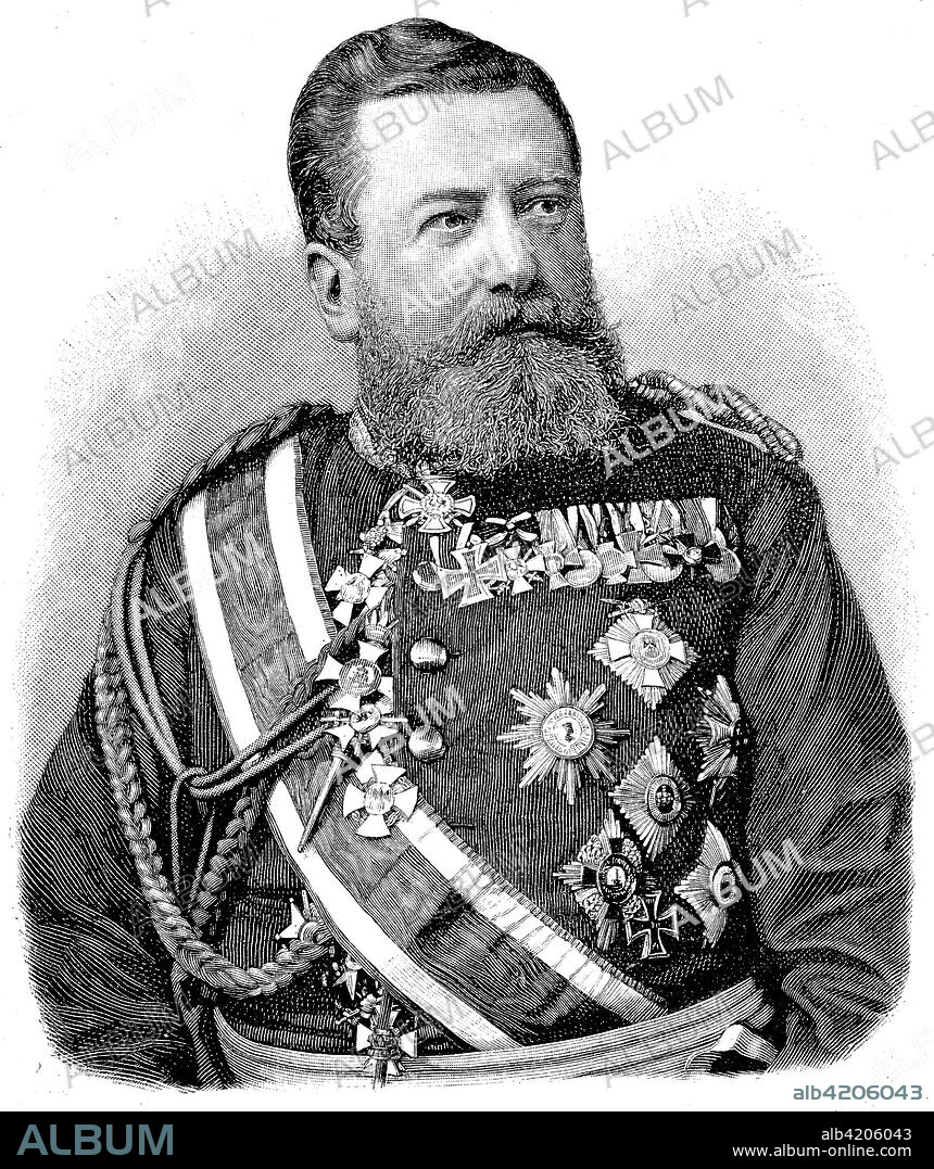 Julius von Verdy du Vernois, 19 July 1832 - 30 September 1910, often short name Verdy, a German general and staff officer, chiefly noted both for his military writings and his service on Helmuth von Moltke the Elder's staff during the Franco-Prussian War, hictorical illustration from 1880.