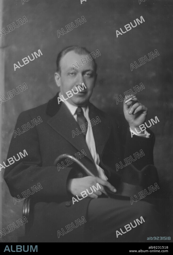 ARNOLD GENTHE. Mr. Ludwig Schwab, portrait photograph, 1919 Mar. 4.