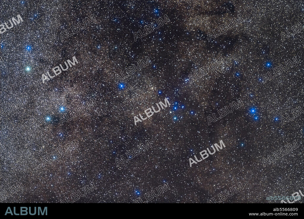 The Coathanger star cluster and asterism in the Milky Way in southern Cygnus, aka Collinder 399 or Brocchis Cluster.