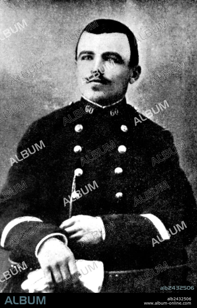 the Vacher Affair, in France late 19th century, one of the first serial killers, here Joseph Vacher when Sergent in the French army c. 1893-1894.