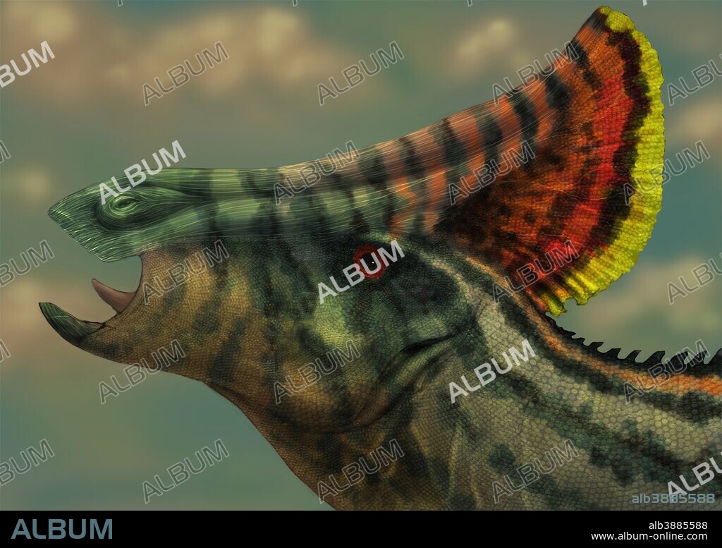 Olorotitan dinosaur portrait.