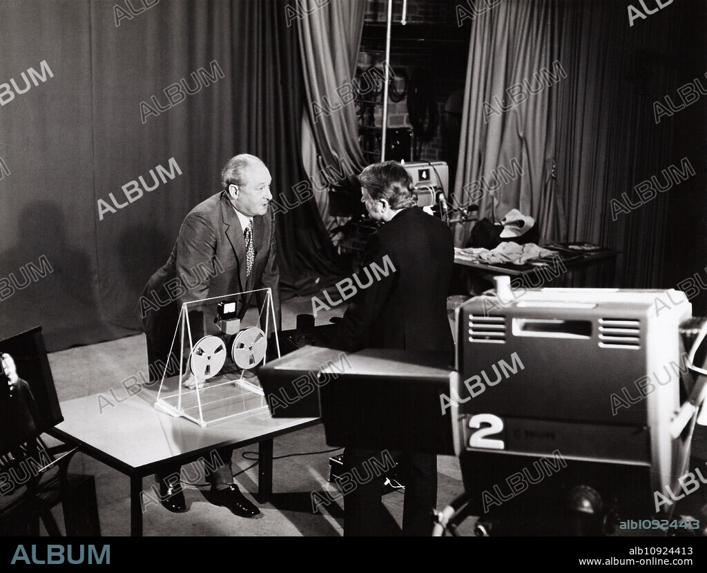 German TV pioneer and developer of the PAL system, Walter Bruch (left), Germany around 1963.