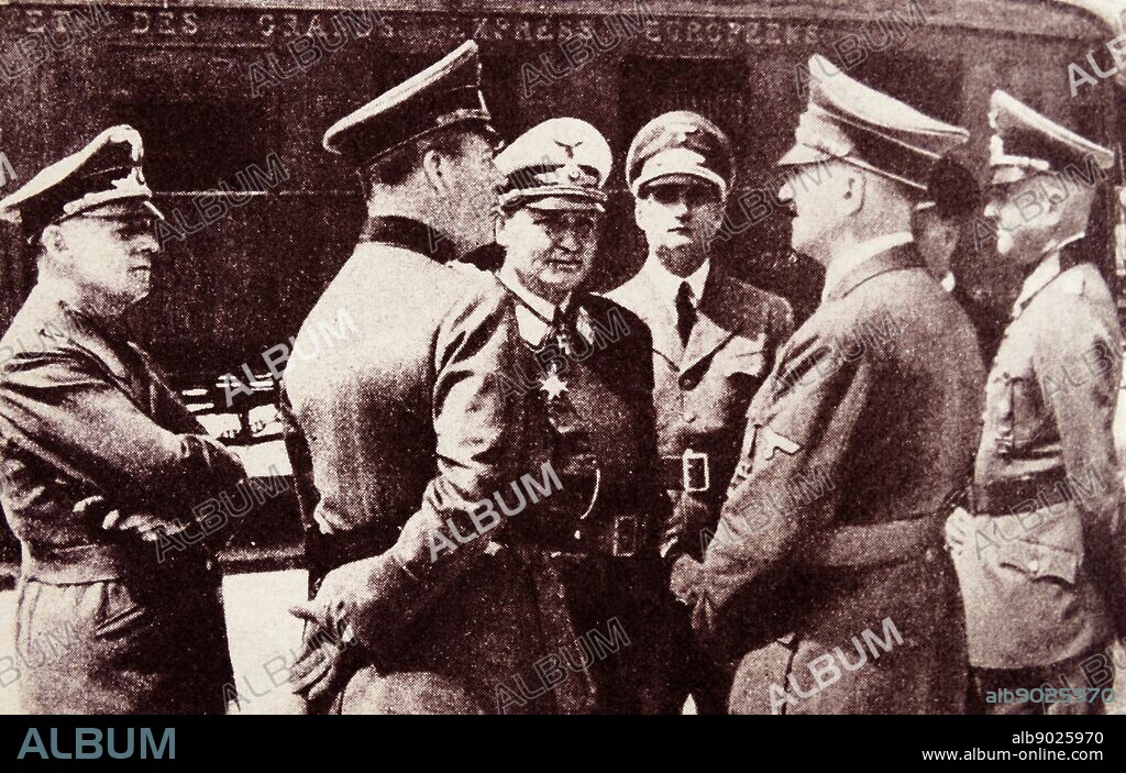 World war two: armistice Agreement Between Germany and France, 22 June 1940. Hitler decided to sign the armistice in the same rail carriage, Compiègne Wagon, where the Germans had signed the 1918 armistice.