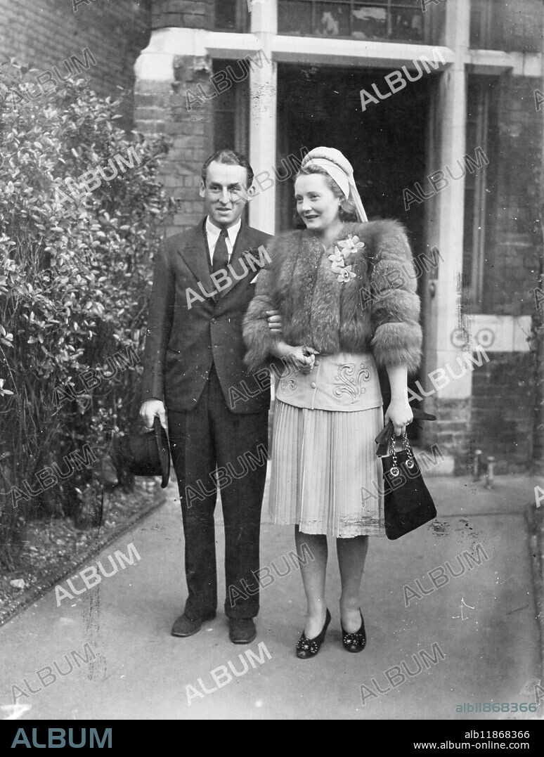 Mr John Denholm Bruce was marriage today, to miss Margot Countess O'Kelly De Callagh, of Gledhow Gardens, South Kensington, at Kensington register office. Mr Bruce, 35-year-old Scots the planter, flew the 5000 miles from Hong Kong to his wedding, and the couple plan to make a new home in China soon. 9 April 1947.