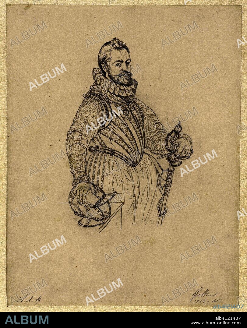 Portrait of Jacques de la Faille. Artist: Hendrick Goltzius. Draughtsman: Hendrik Abraham Klinkhamer. Dating: 1820 - 1872. Measurements: h 269 mm × w 208 mm.
