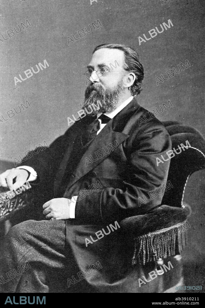 Justin McCarthy, Irish historian, author and nationalist politician, (c1905). McCarthy (1830-1912) served as a Liberal and Home Rule MP from 1879 until 1900. Photo published in Parliament Past and Present by Arnold Wright and Philip Smith, (London, 1905).