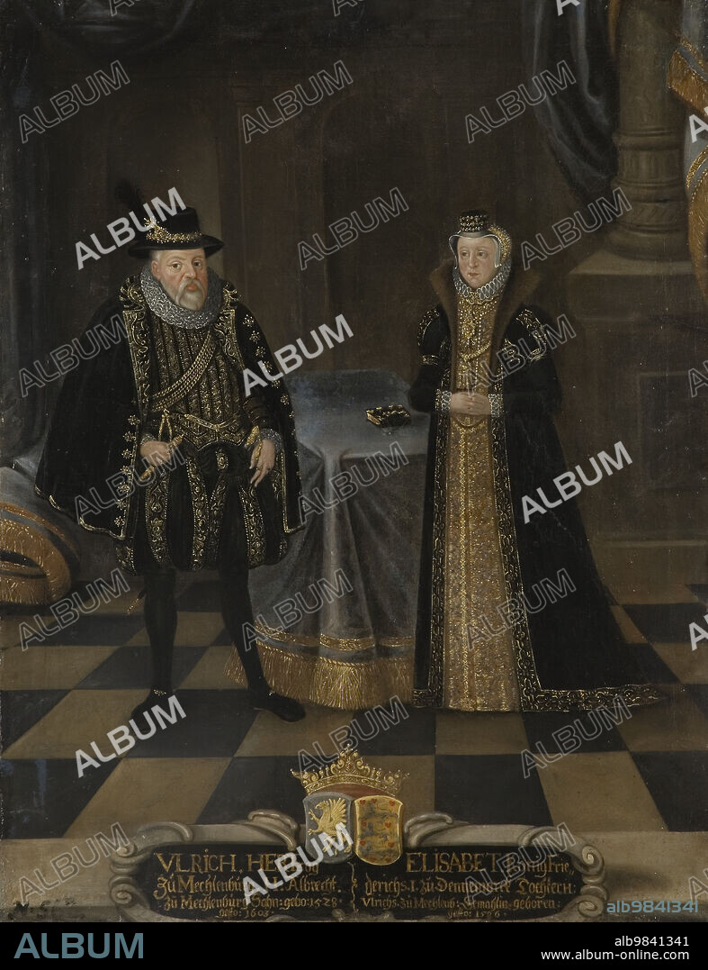ANON. Ulrik III, 1527-1603, Duke of Mecklenburg-Schwerin Elisabeth, 1524-1586, Princess of Denmark, unknown date.