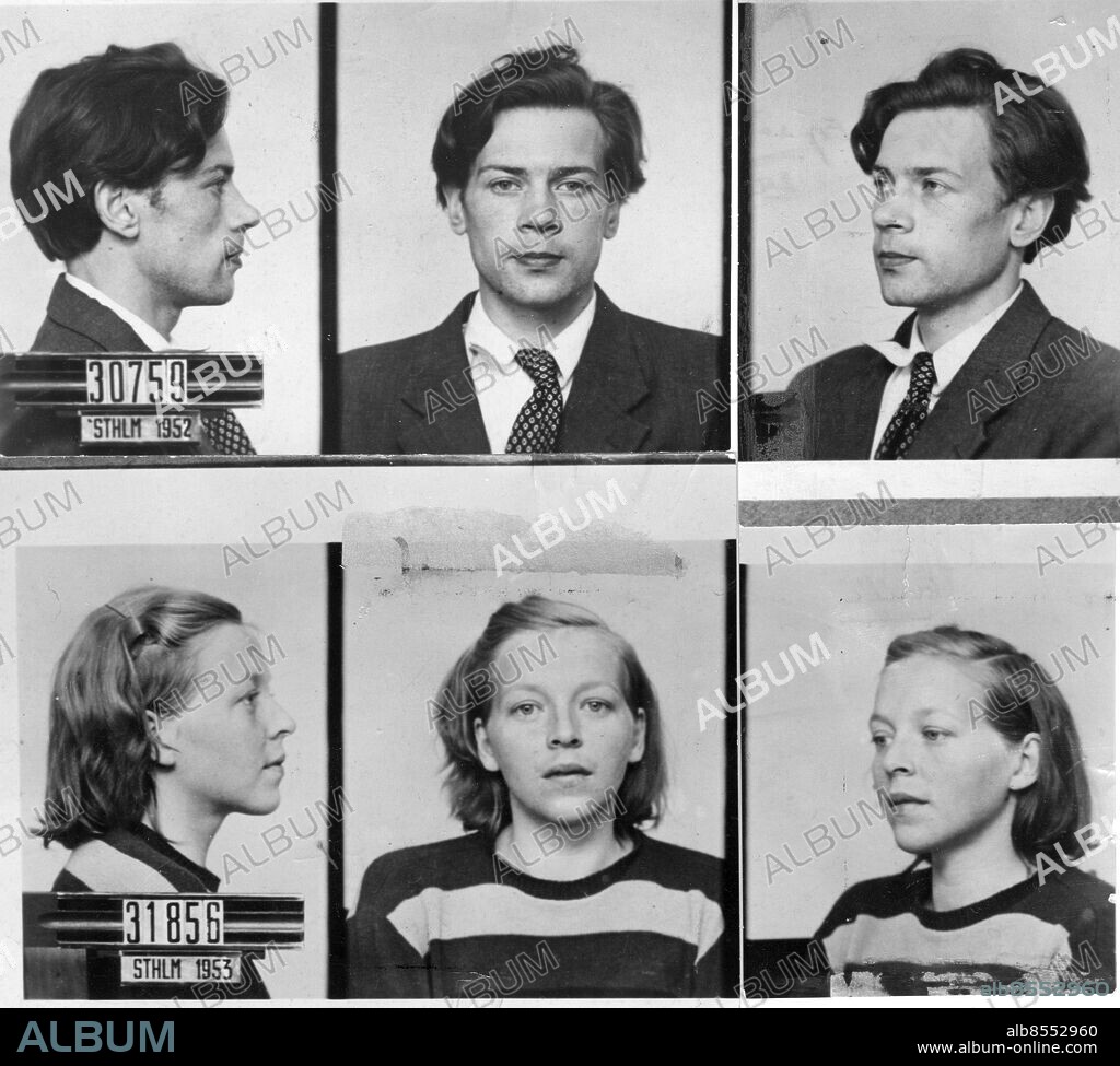 Omkring 1954. Rolf Johansson, alias "Tumba-Tarzan", och hustrun Alice Johansson.. Foto: Polisen / Handout / Kod: 10500 **OBLIGATORISK BYLINE: Polisen / ** **Endast för redaktionell användning. Bilden kommer från en extern källa och distribueras i sin ursprungliga form som en service till våra abonnenter**.