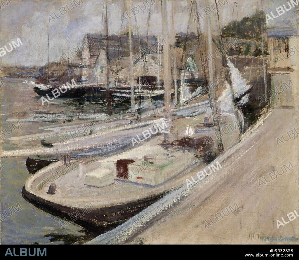 JOHN HENRY TWACHTMAN. Fishing Boats at Gloucester. oil on canvas. Date: 1901.