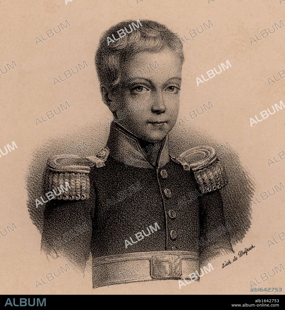 Henri, Duc de Bordeaux (1820-1883) Posthumous son of Charles Ferdinand, Duc de Berry, grandson of Charles X of France. Bourbon heir to throne of France and styled Henri V, also known as the Comte de Chambord. lithograph c1830 (Photo by: Universal History Archive/UIG via Getty Images).