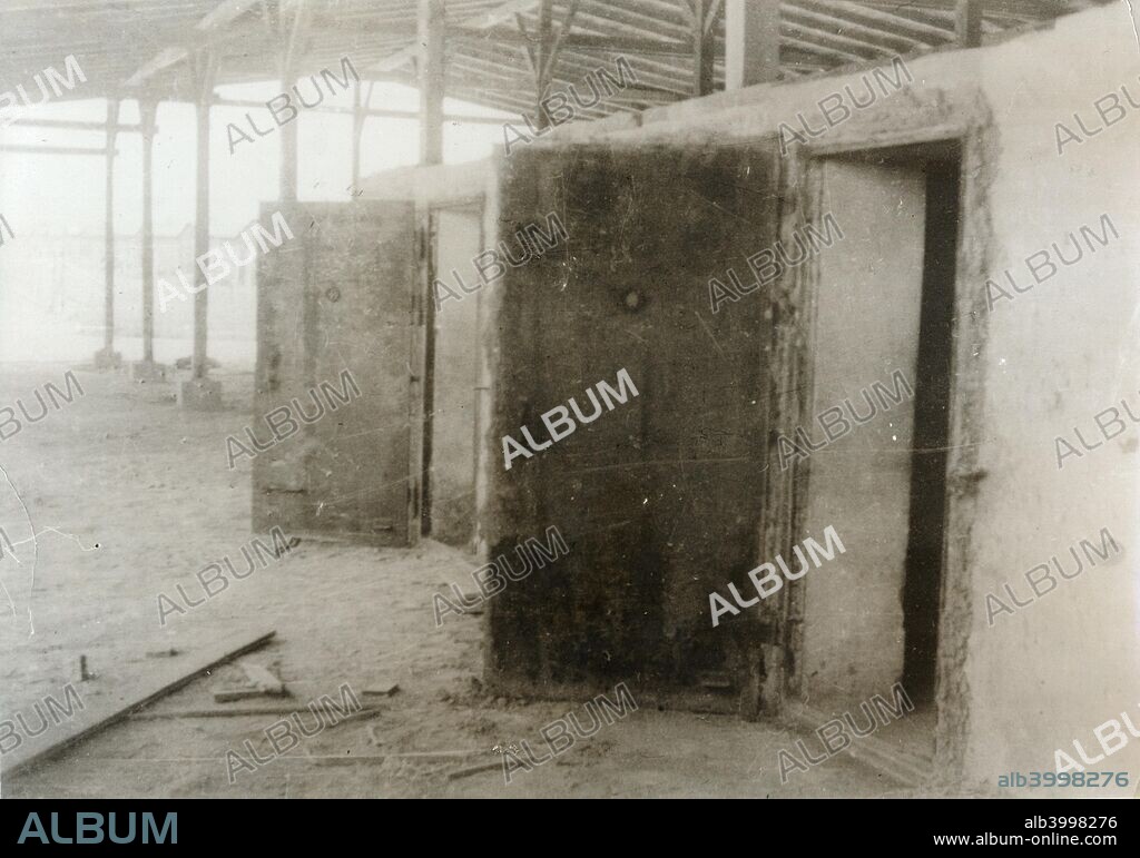 Gas chambers, Majdanek concentration camp, outskirts of Lublin, Poland, c1940s(?). Majdanek was the first major Nazi concentration camp to be captured by the Allies in the Second World War. The Red Army took it almost intact on 22 July 1944. Although Majdanek was originally built as a forced labour rather than extermination camp, 78,000 Jews and other prisioners died there between 1941 and 1944.