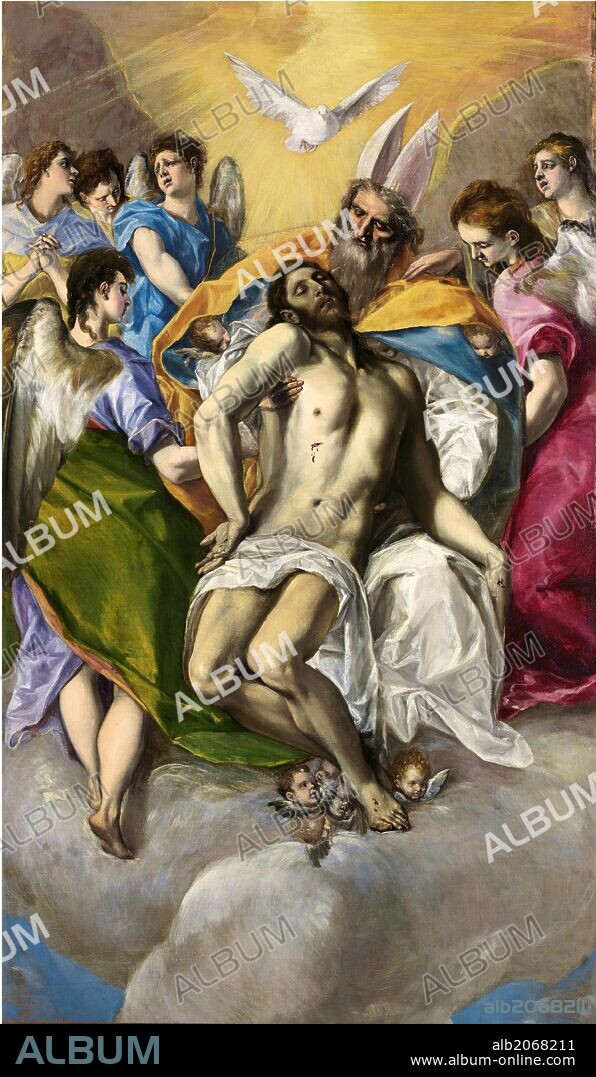 El Greco / 'The Trinity', 1577-1579, Spanish School, Oil on canvas, 300 cm x 179 cm, P00824.