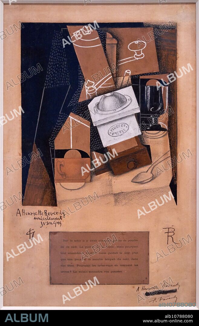 Coffee Grinder, Cup and Glass on Table, 1915-1916, Juan Gris (1887-1927).