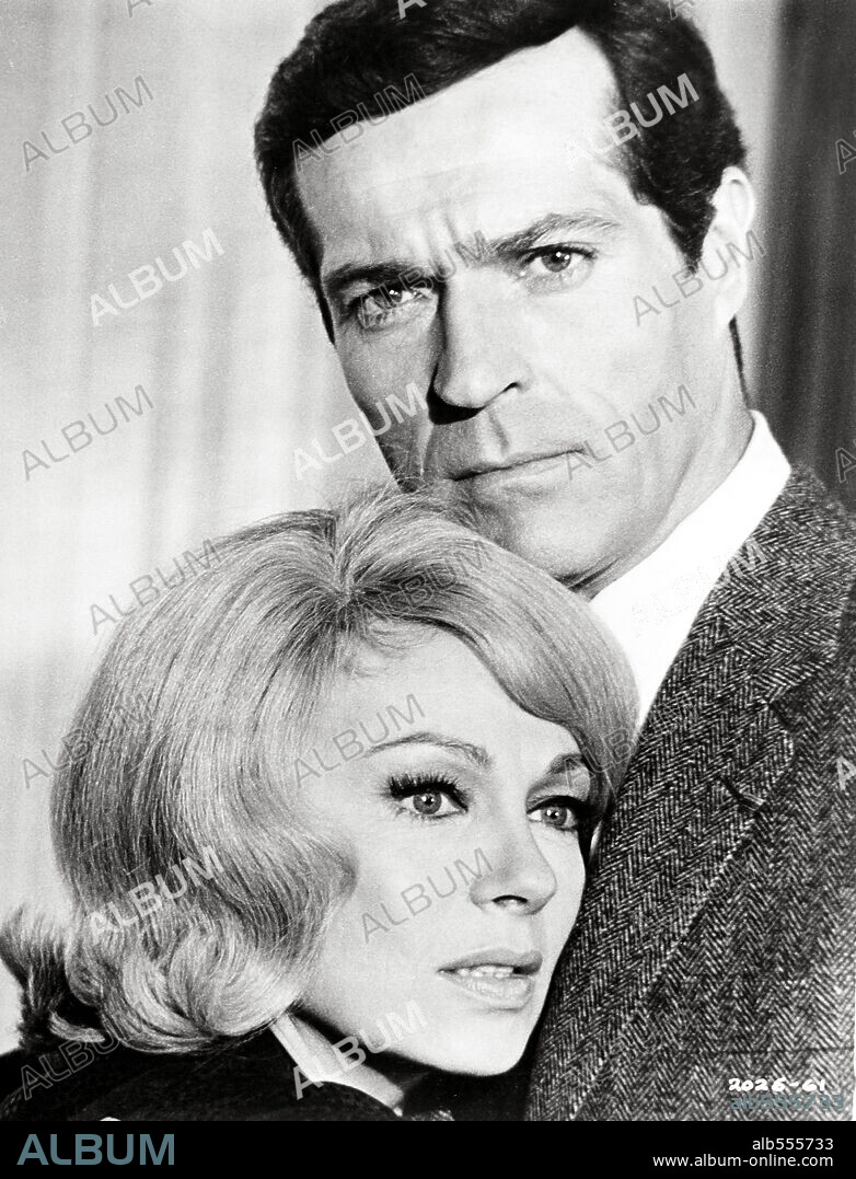 DANY ROBIN and FREDERICK STAFFORD in TOPAZ, 1969, directed by ALFRED HITCHCOCK. Copyright UNIVERSAL PICTURES.