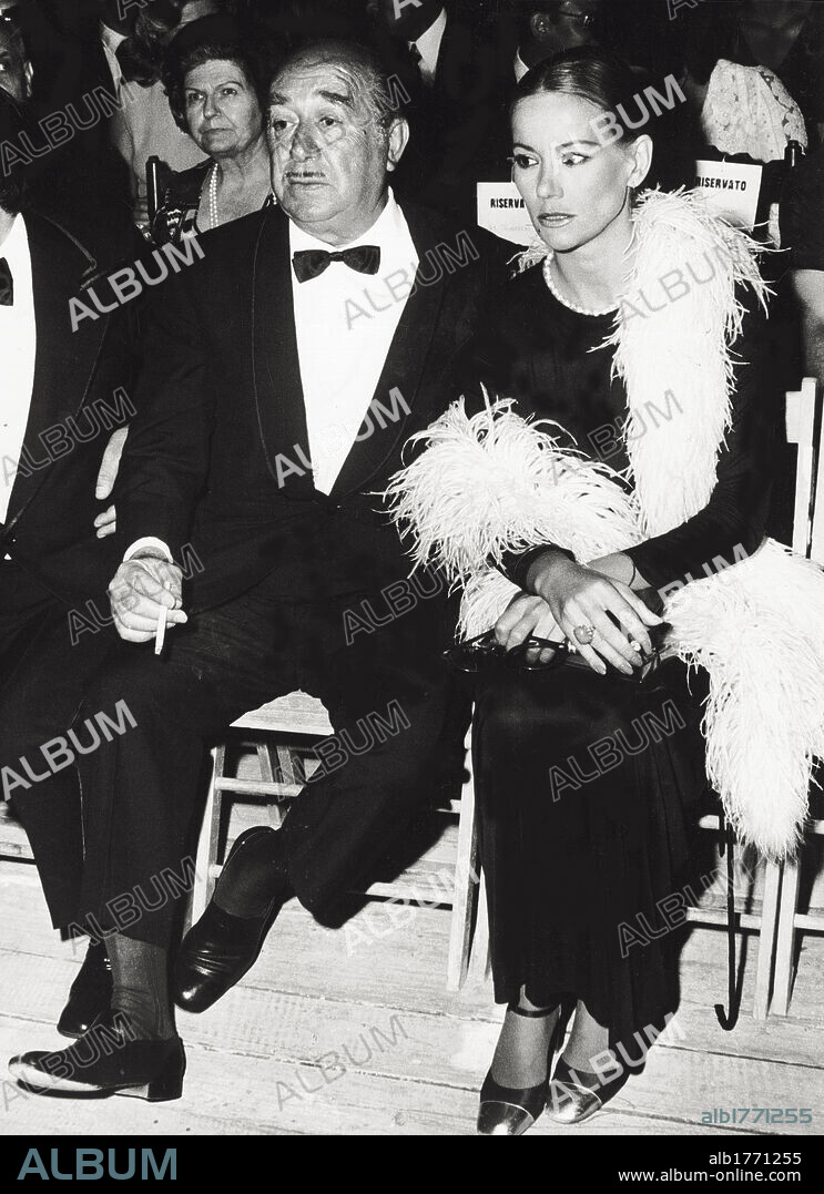 Claudine Auger at David di Donatello Awards. The French actress Claudine Auger at David Donatello Awards. Taormina, 1974.