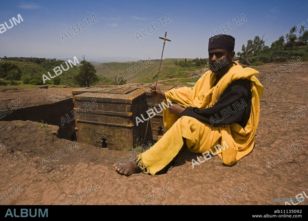 The Sunken Rock Hewn church of Bet Giyorgis (St George), Lalibela, Northern Ethiopia, Ethiopia, Africa.