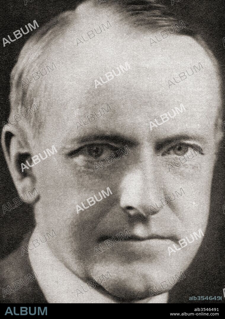 John Calvin Coolidge Jr.,1872 – 1933. 30th President of the United States of America. From The Pageant of the Century, published 1934.