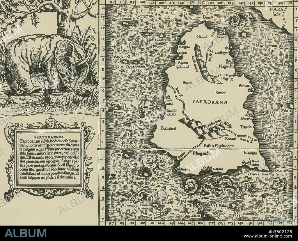 Ptolemy's Map of Ceylon, 2nd Century