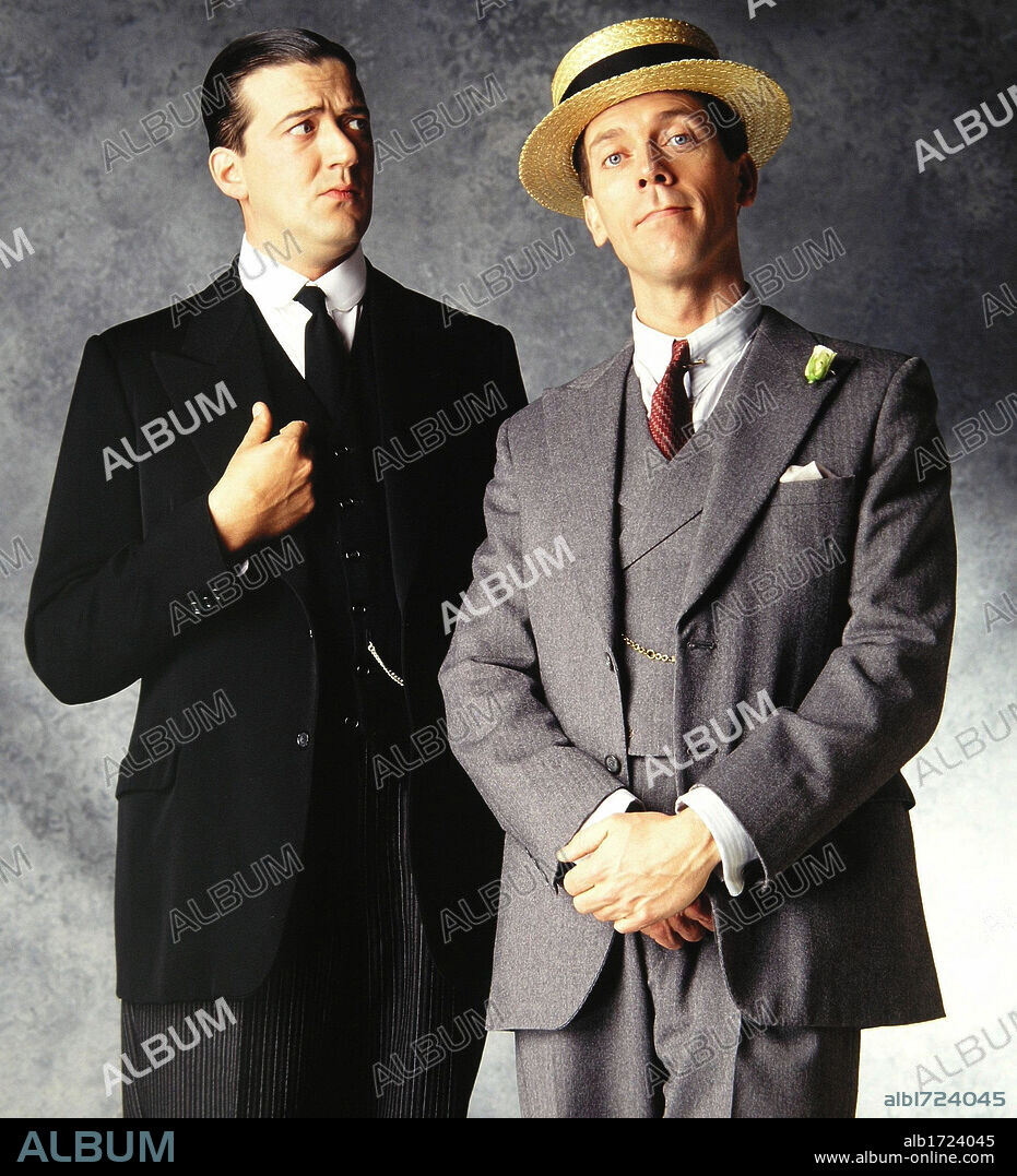 HUGH LAURIE and STEPHEN FRY in JEEVES AND WOOSTER, 1990, directed by FERDINAND FAIRFAX and SIMON LANGTON. Copyright GRANADA TV.