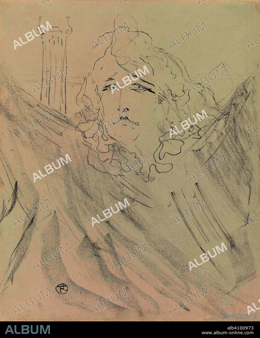 HENRI DE TOULOUSE-LAUTREC. Sarah Bernhardt. Dimensions: 29.5 cm x 24.1 cm, 27.5 cm x 24 cm.