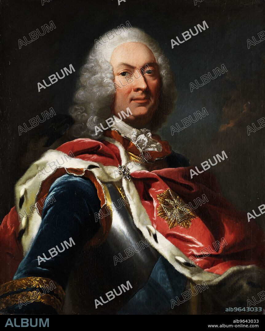 TISCHBEIN, JOHANN HEINRICH, THE ELDER. Portrait of William VIII, Landgrave of Hesse-Kassel (1682-1760).