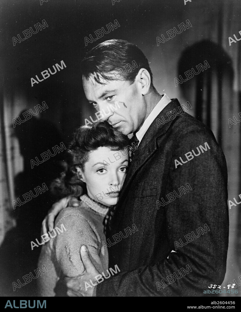 GARY COOPER and LILLI PALMER in CLOAK AND DAGGER, 1946, directed by FRITZ LANG. Copyright WARNER BROTHERS.