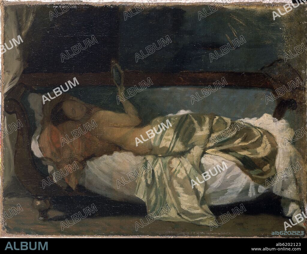 EDUARDO ROSALES GALLINAS. DESNUDO FEMENINO - SIGLO XIX.