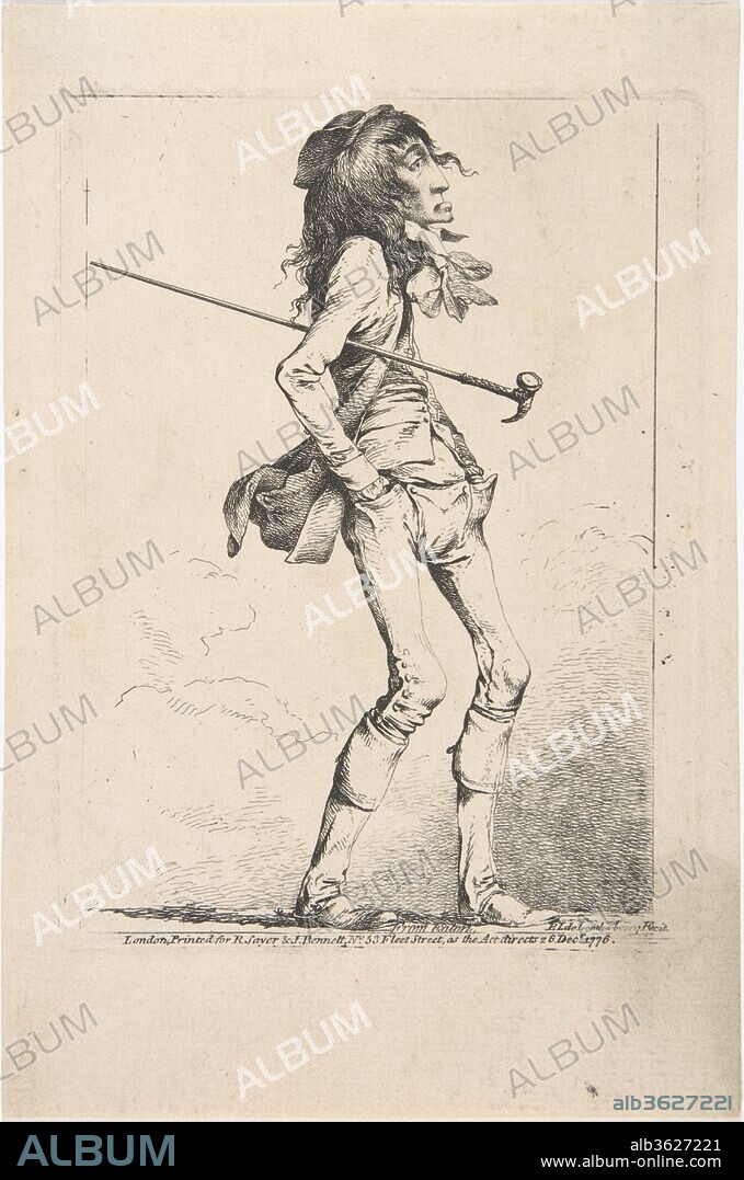 From Eaton. Artist: Philippe Jacques de Loutherbourg (French, Strasbourg 1740-1812 London). Dimensions: plate: 6 5/16 x 4 3/4 in. (16 x 12 cm)
sheet: 8 1/8 x 5 3/8 in. (20.7 x 13.7 cm). Publisher: R. Sayer and J. Bennett (London). Date: December 8, 1776.