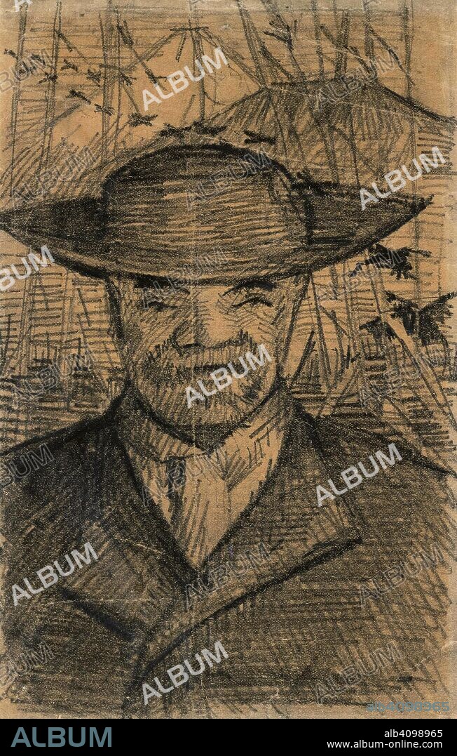 VINCENT VAN GOGH. Portrait of Père Tanguy. Date: October-December 1887, Paris. Dimensions: 21.4 cm x 13.7 cm.